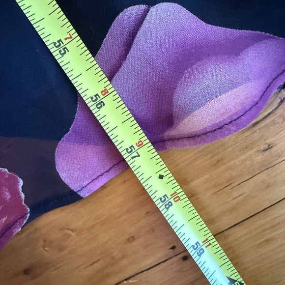 Y2K Rose Print Slip Maxi Dress S/XS Sheer Bias Cut Whimsigoth Ethereal Feminine - Picture 10 of 10